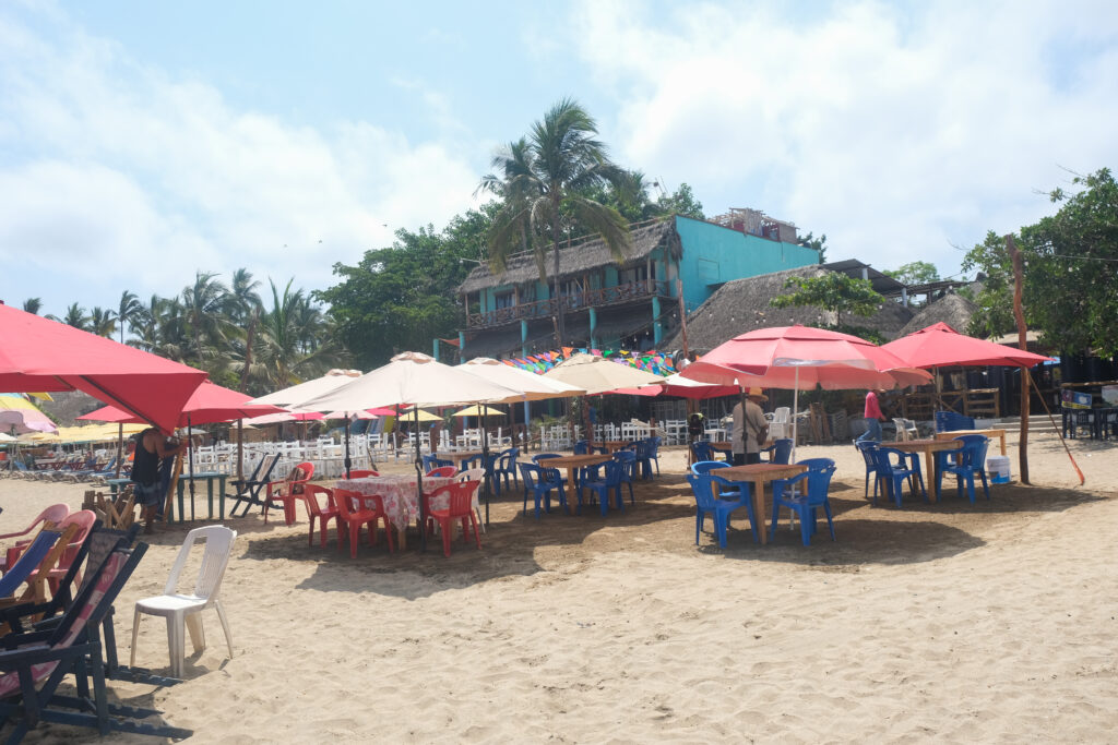 Sayulita day trip. Cafes on the beach
