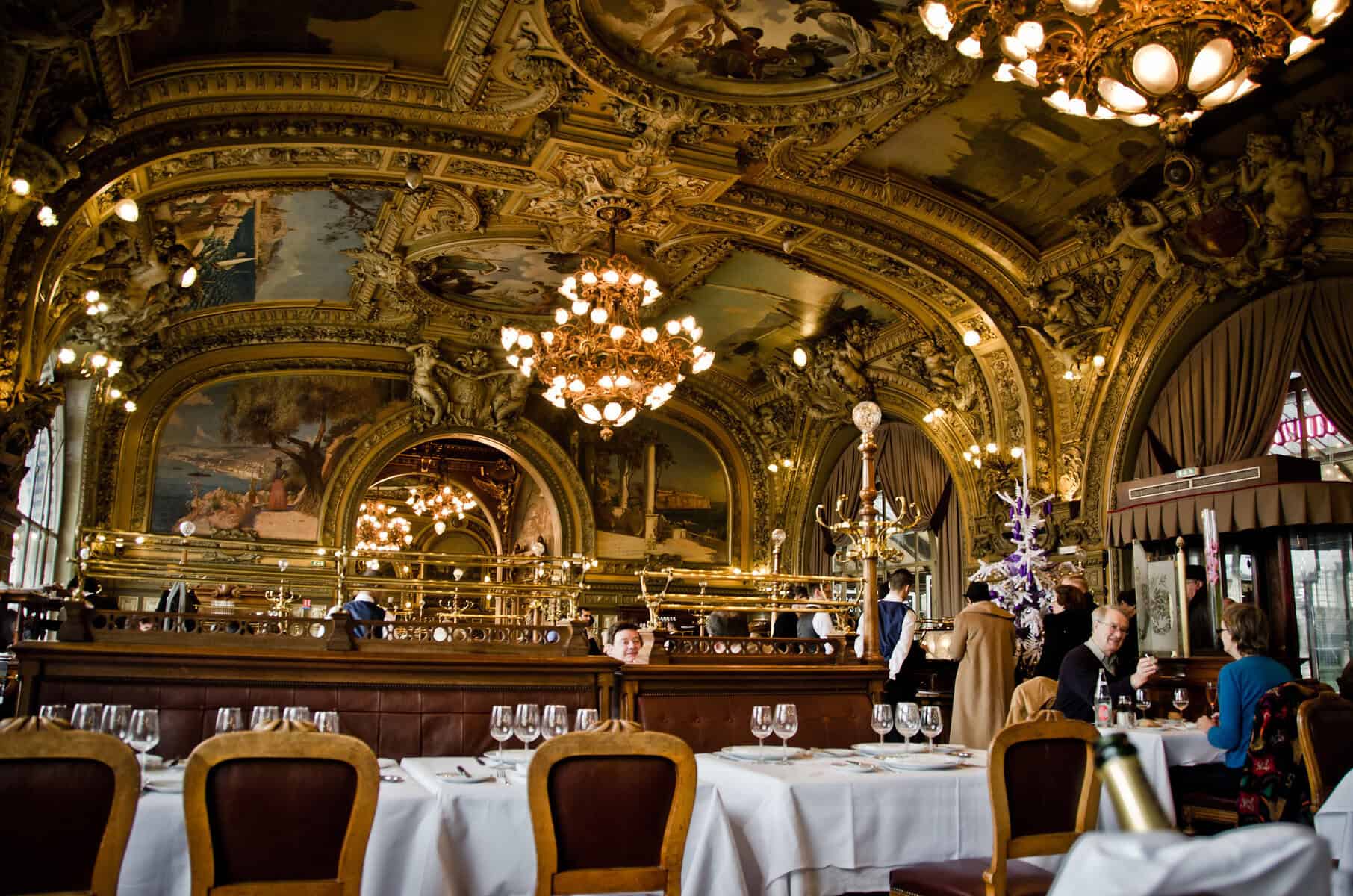 inside the train bleu restaurant in paris