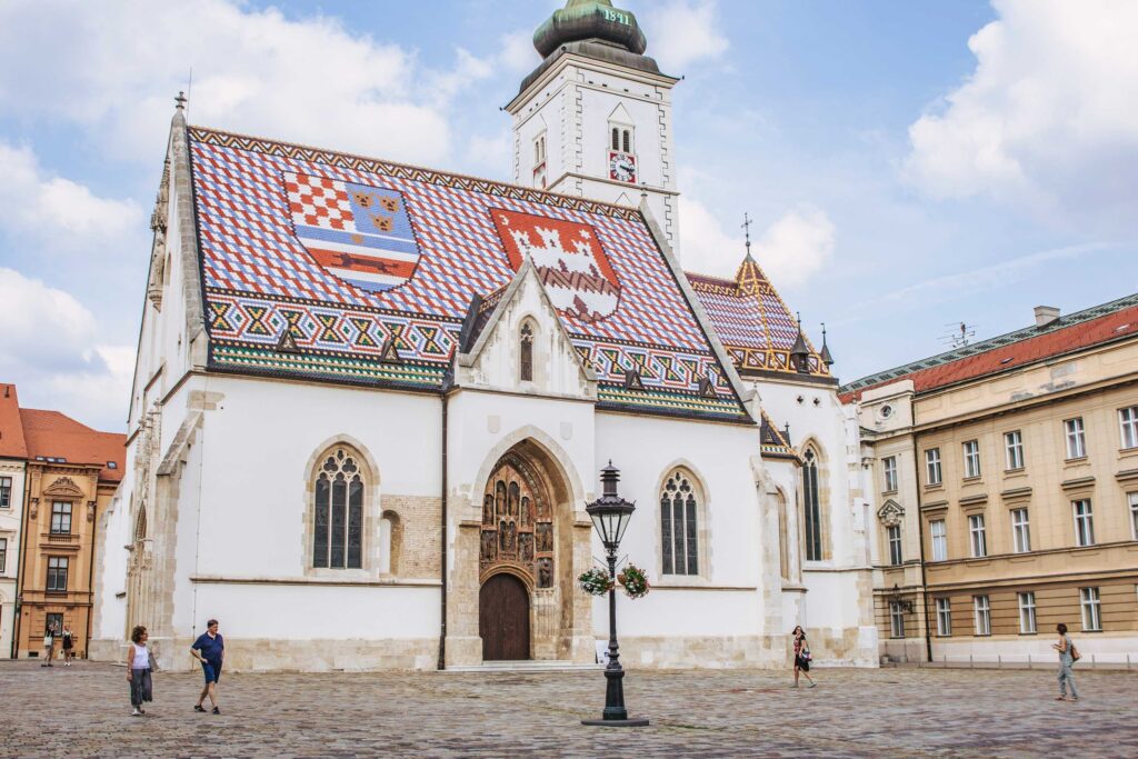 beautiful colourful cathedral in Zagreb, one of 10 best cheapest destinations